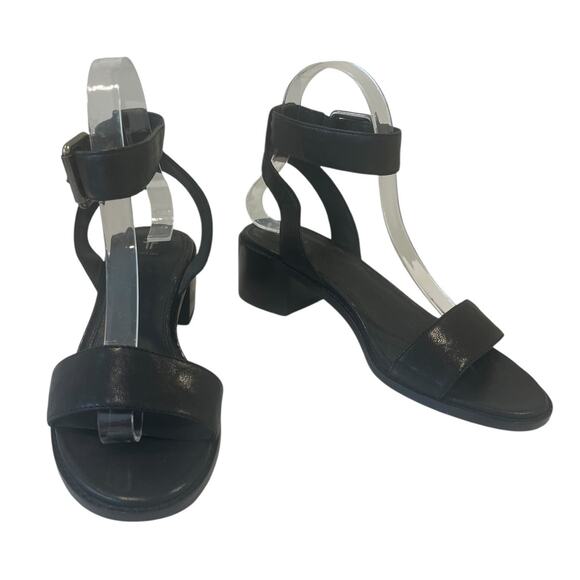 Frye Cindy 2 Piece Sandal Black Smooth Antique Vintage Leather Size 7.5 - Picture 2 of 10